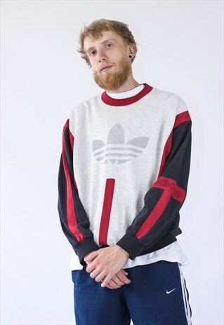 VINTAGE MENS ADIDAS ORIGINALS BIG LOGO SWEATSHIRT
