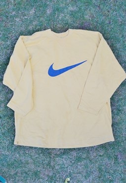 Vintage 90s NIKE yellow Crewneck sweatshirt