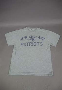 Vintage NFL Patriots Graphic T-Shirt in Grey