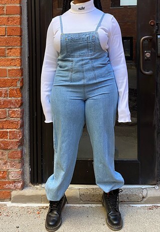 VINTAGE DENIM ROMPER OVERALLS 90S