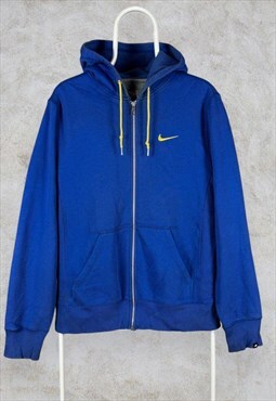 Vintage Nike Hoodie Blue Full Zip Men's Medium