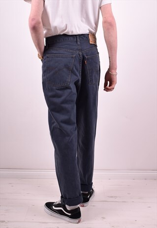 LEVI'S 881 MENS VINTAGE JEANS W32 L32 BLUE 90S