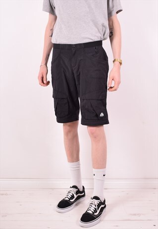 NIKE MENS VINTAGE SHORTS W28 BLACK 90S