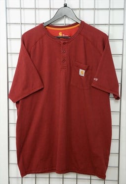Vintage 90s Carhartt T-shirt Red Logo Size XXL 