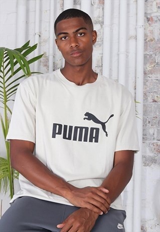 VINTAGE PUMA LOGO T-SHIRT WHITE