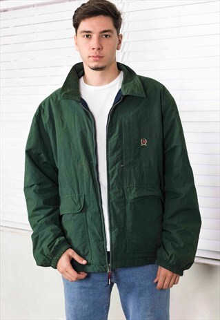 VINTAGE TOMMY HILFIGER REVERSIBLE JACKET LOGO 90S 2XL 30.4