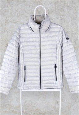 Michael Kors Cream Puffer Jacket Nylon Women's Large