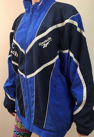 REEBOK FRESH BLUE SWEDEN WINDBREAKER JACKET SOCCER