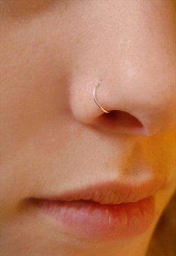Classic Silver Nose Ring 10mm Unisex