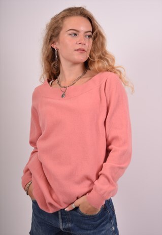 VINTAGE UNITED COLORS OF BENETTON JUMPER SWEATER PINK