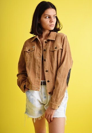 90'S RETRO CORDUROY CROPPED MOM'S JACKET