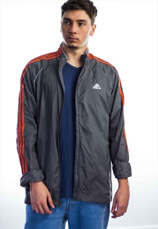 VINTAGE ADIDAS LOGO WINDBREAKER JACKET 90S L 7.1