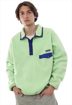 Vintage PATAGONIA Synchilla Fleece Jacket Pullover Green