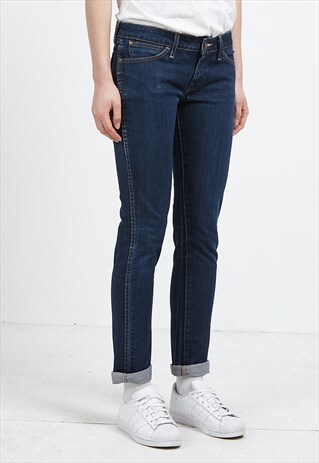 VINTAGE BLUE WRANGLER SKINNY FIT DENIM JEANS