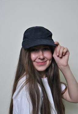 90's minimalist black cap, vintage casual baseball cap 