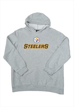 Vintage Pittsburgh Steelers Hoodie Sweater Grey Ladies Small