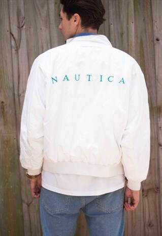 VINTAGE NAUTICA JACKET LOGO 90S L 27
