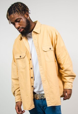 VINTAGE WORKWEAR PLAIN FLANNEL SHIRT