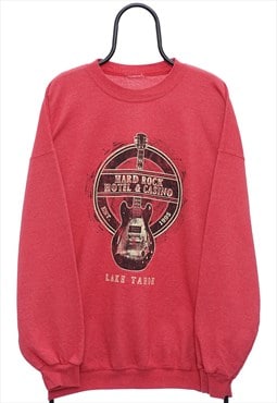 Vintage Hard Rock Cafe Graphic Red Sweatshirt Womens