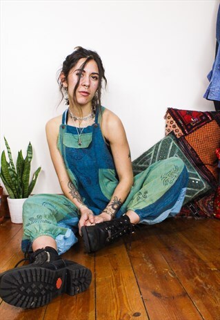 FAIRTRADE BLOCK PRINT DUNGAREES