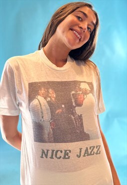 Vintage Nice Jazz White T-shirt