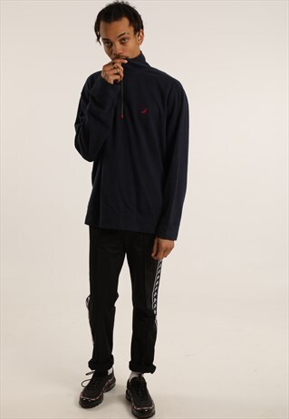 VINTAGE NAUTICA EMBROIDERED 1/4 ZIP SWEATSHIRT