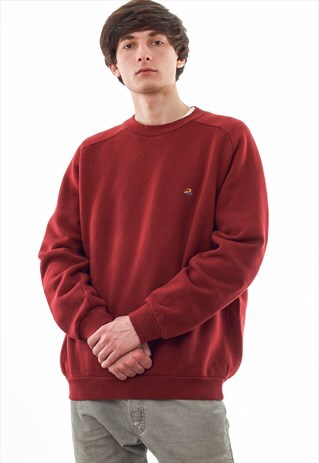 VINTAGE BENETTON CREW NECK 90S RED