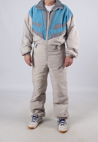 VINTAGE GOLDEN TEAM FULL SKI SUIT SNOW SPORTS M 40" (JCG)