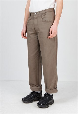 VINTAGE BROWN HUGO BOSS TROUSERS BOTTOMS