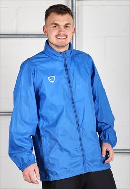 Vintage Nike Jacket in Blue Windbreaker Rain Coat Large