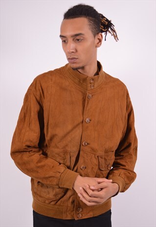 VINTAGE LEATHER SUEDE JACKET BROWN