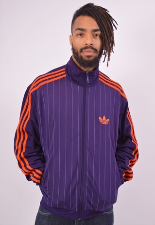 VINTAGE ADIDAS TRACKSUIT TOP JACKET PURPLE