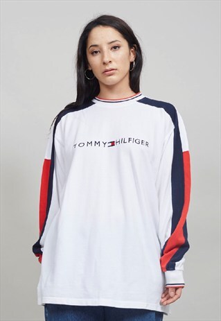 VINTAGE SUPER OVERSIZED TOMMY HILFIGER TRICOLOR SWEATSHIRT