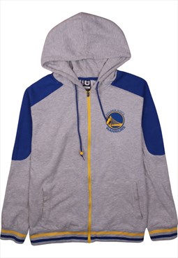 NBA 90's Golden State Warriors Full Zip Up Hoodie XLarge Gre