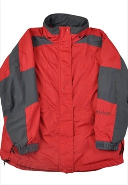 Vintage Columbia Ski Jacket Waterproof Red/Grey Ladies Large