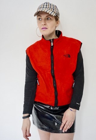 VINTAGE 90S ZIP THE NORTH FACE FLEECE GILLET JACKET