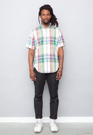 VINTAGE 90S RALPH LAUREN SHORT SLEEVE COTTON SHIRT