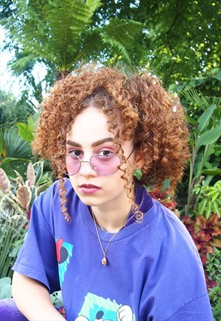 PURPLE LENS HEART SUNGLASSES