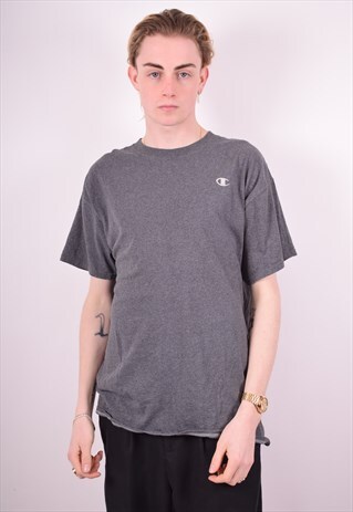CHAMPION MENS VINTAGE T-SHIRT TOP XL GREY 90'S