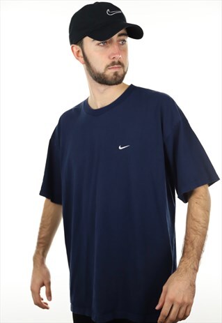 VINTAGE 90S NIKE T SHIRT NAVY
