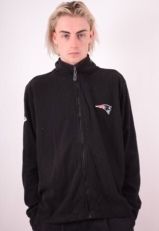 NFL MENS VINTAGE FLEECE JACKET XL BLACK 90S