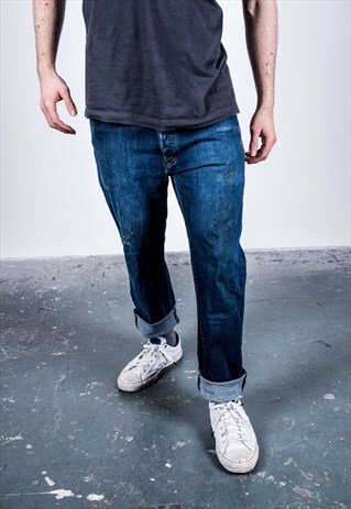 VINTAGE BLUE LEVI'S 501 PAINT JEANS