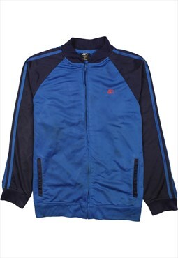 Vintage 90's Starter Sweatshirt Sportswear Full Zip Up Blue