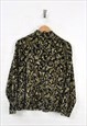 VINTAGE PATTERNED FLEECE BLACK LADIES LARGE