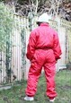 VINTAGE 1990S EMBROIDERED SKISUIT IN METALLIC RED