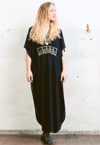 VINTAGE 70S KAFTAN MAXI DRESS
