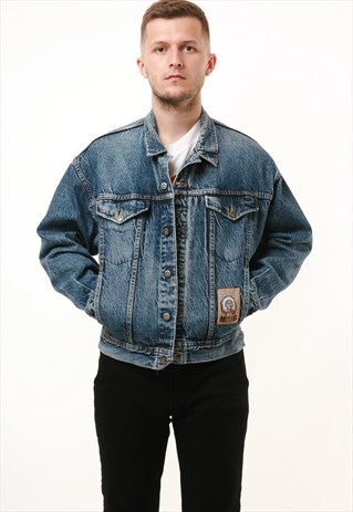 90S VINTAGE WESTERN MUSTANG DENIM COTTON JACKET 14672