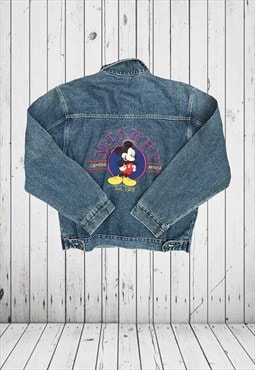 VINTAGE blue denim mickey mouse disney jacket 