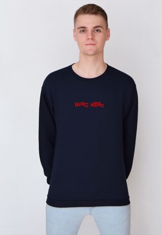 NAVY FAKE LOVE (RED) SWEATSHIRT