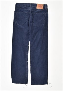 Vintage Levis 551 Trousers Straight Casual Corduroy Navy Blu